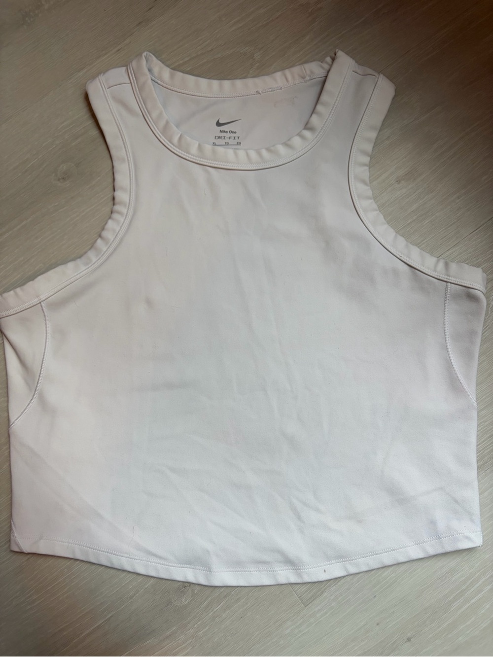 Nike Women's White Cropped Tank Top
